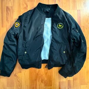 Vintage Sherpa Lined Bomber Jacket